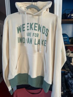 Weekends Are For IL - Sweatshirt, Cream w/Hood