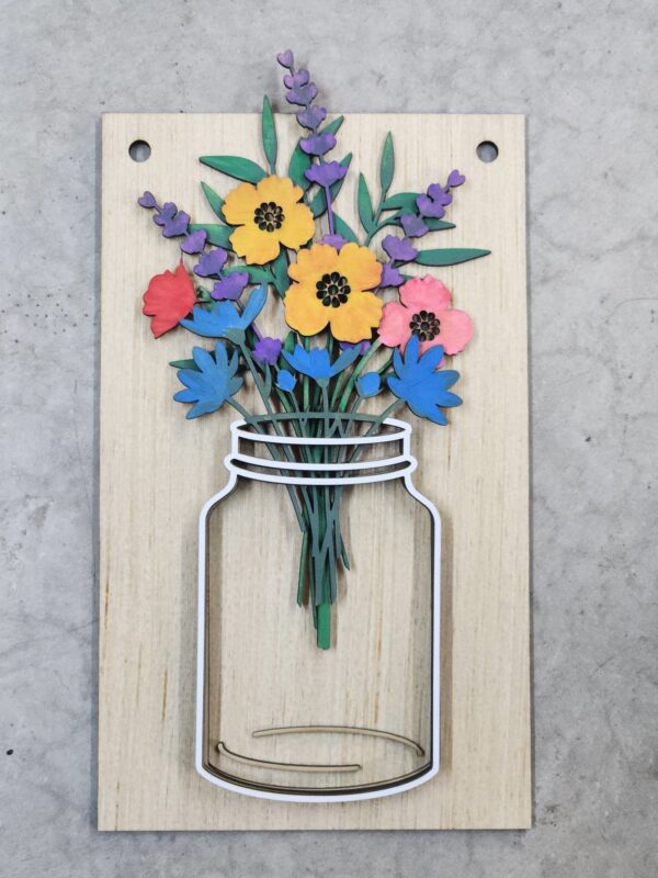 Flower Project - Finished Mother's Day Wooden Flower Craft Class