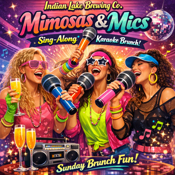 Mimosas & Mics - May 17th - 80s/Neon!